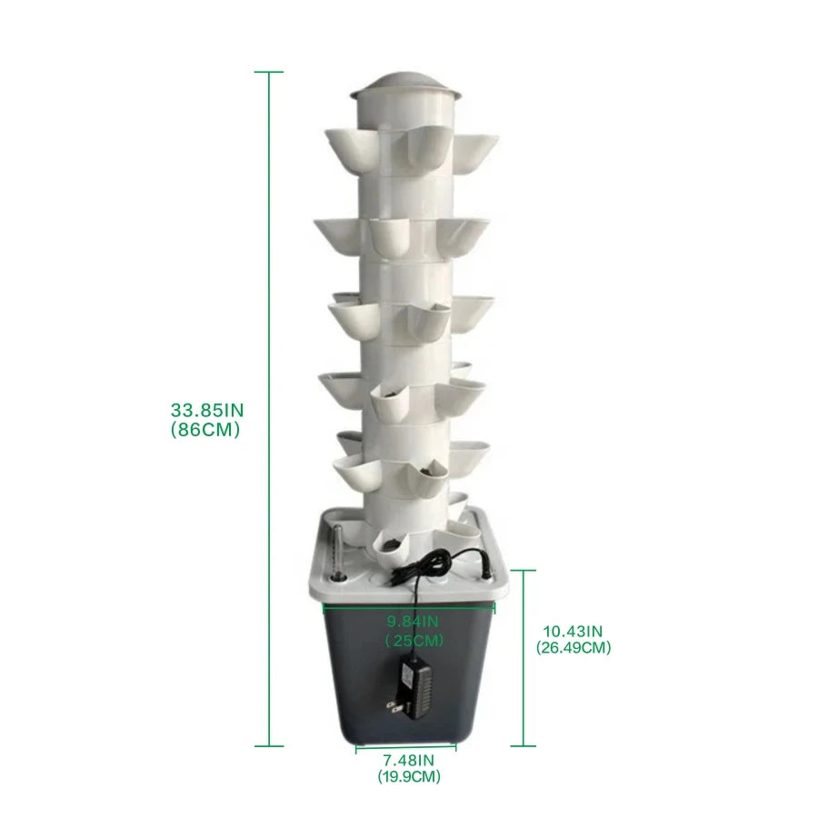 Mini Hydroponic Vertical Herb & Veggie Garden Tower by HitMyNeed