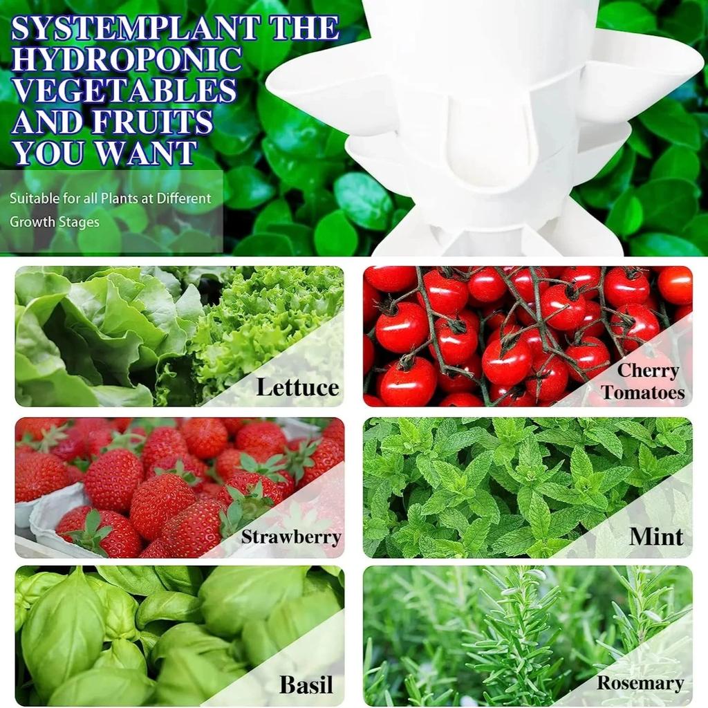 Mini Hydroponic Vertical Herb & Veggie Garden Tower by HitMyNeed