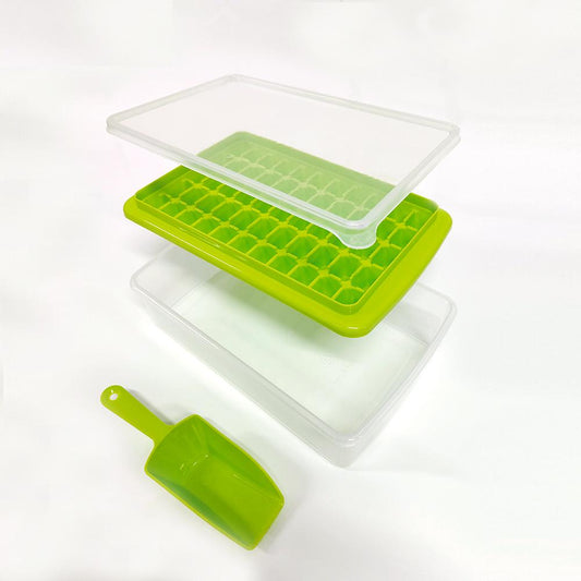 Mini Ice Cube Tray with Lid, Bin and Scoop Set by HitMyNeed