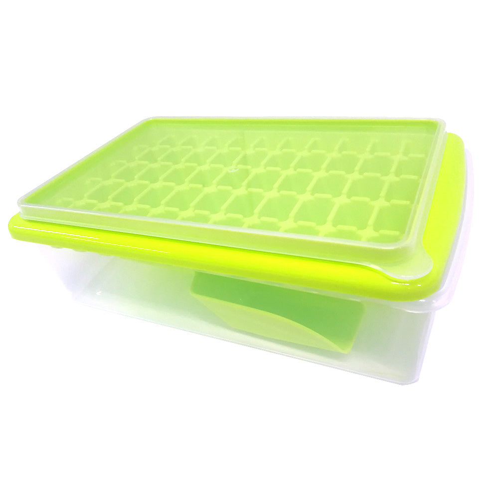 Mini Ice Cube Tray with Lid, Bin and Scoop Set by HitMyNeed