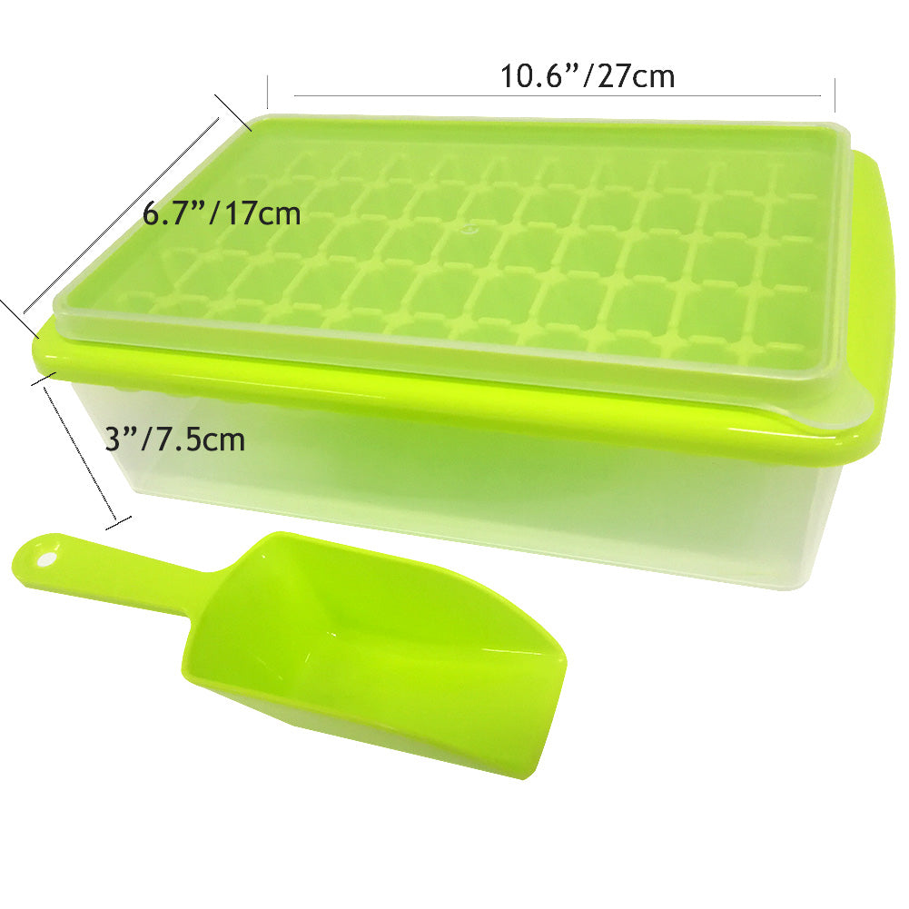 Mini Ice Cube Tray with Lid, Bin and Scoop Set by HitMyNeed