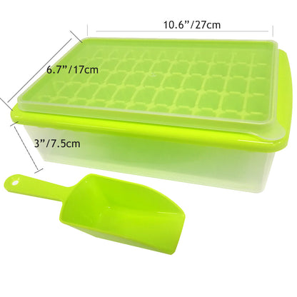 Mini Ice Cube Tray with Lid, Bin and Scoop Set by HitMyNeed