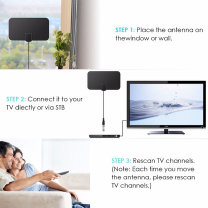 Mini Indoor HDTV Antenna, 50 Mile Digital Range by HitMyNeed