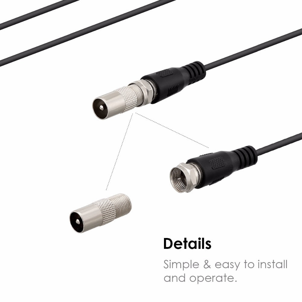 Mini Indoor HDTV Antenna, 50 Mile Digital Range by HitMyNeed