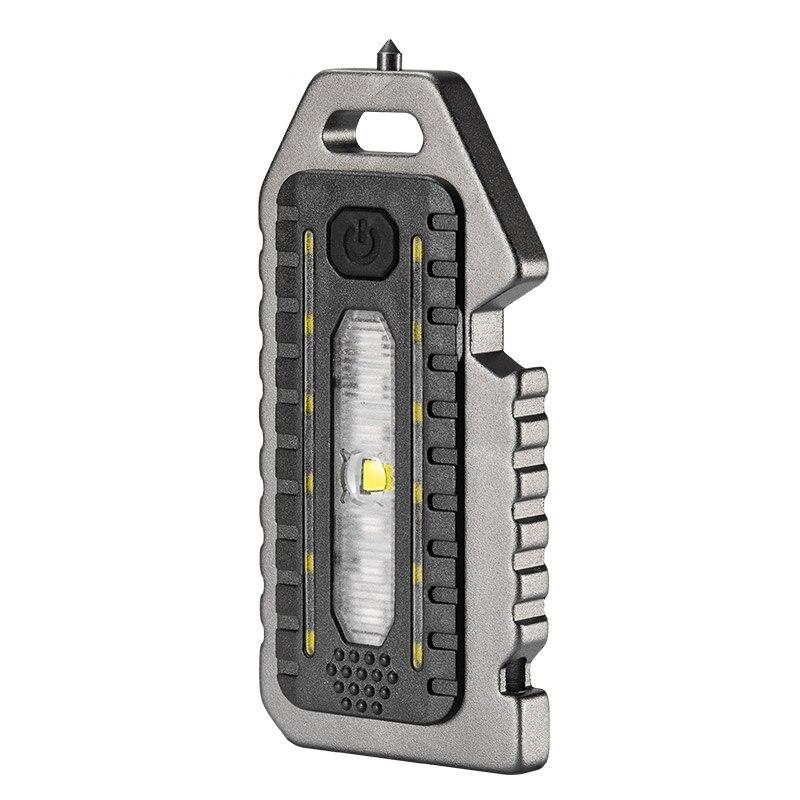 Mini Keychain Flashlight with Whistle, USB Rechargeable by HitMyNeed
