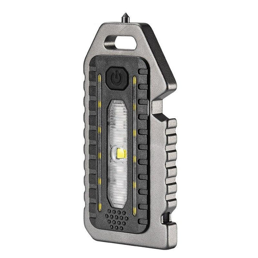 Mini Keychain Flashlight with Whistle, USB Rechargeable by HitMyNeed