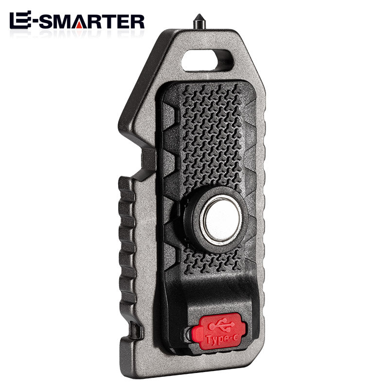 Mini Keychain Flashlight with Whistle, USB Rechargeable by HitMyNeed