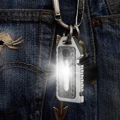 Mini Keychain Flashlight with Whistle, USB Rechargeable by HitMyNeed