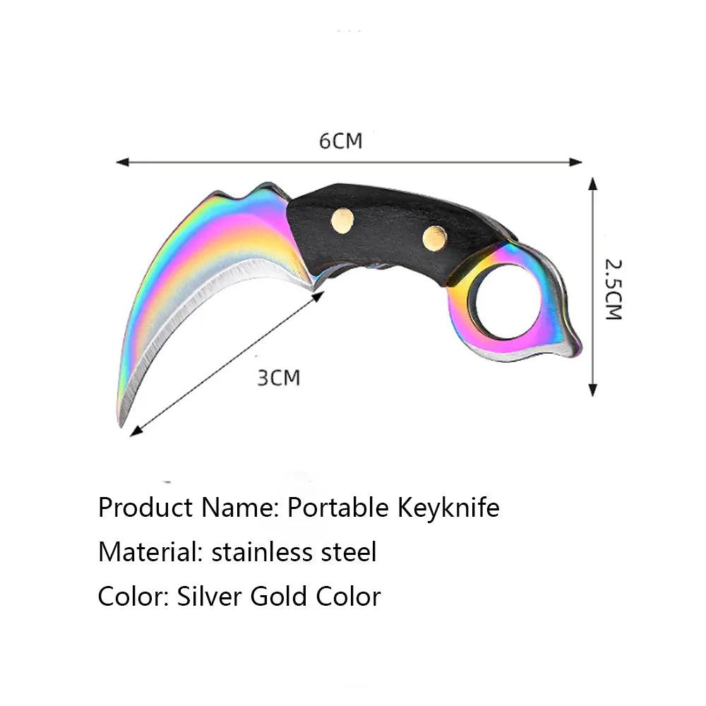 Mini Keychain Pocket Knife EDC Fixed Blade Tool by HitMyNeed