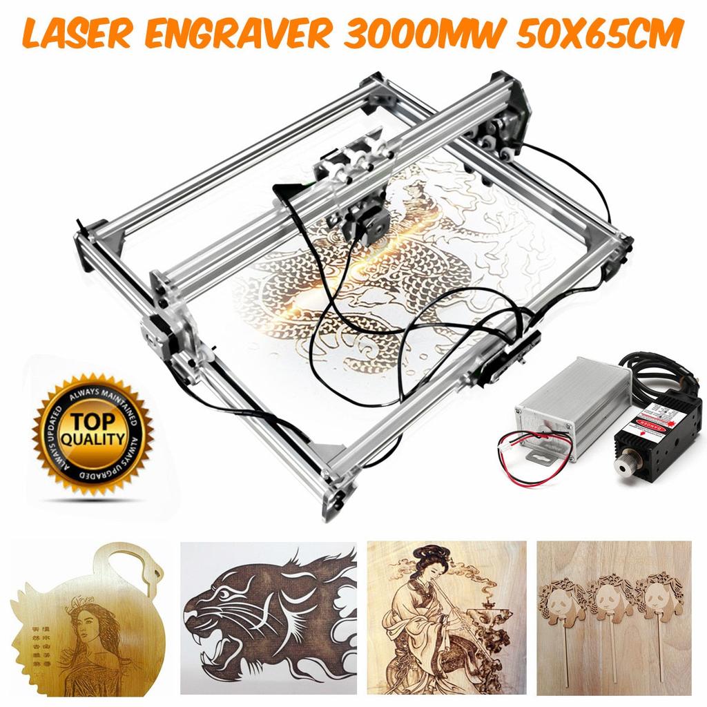 Mini Laser Engraving Machine 3000mW, 65 x 50 cm Area by HitMyNeed