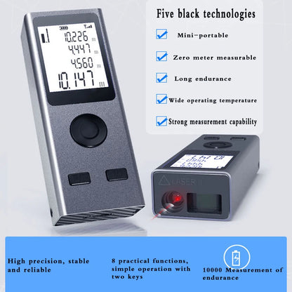 Mini Laser Rangefinder Digital Tape Measure 60m by HitMyNeed