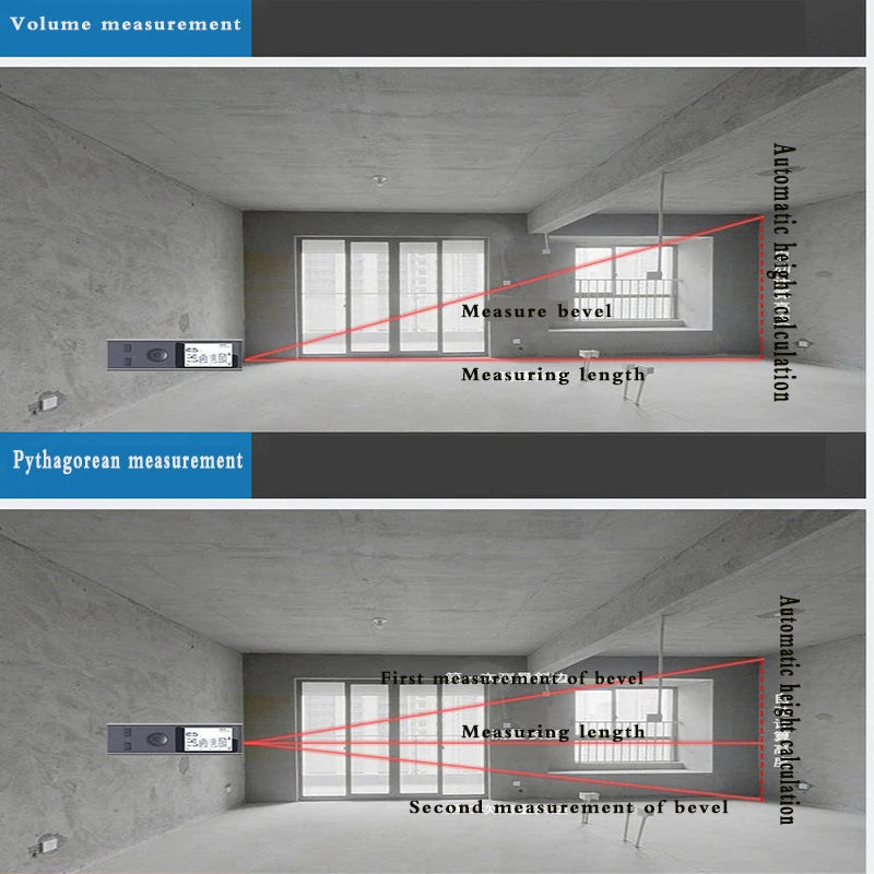 Mini Laser Rangefinder Digital Tape Measure 60m by HitMyNeed