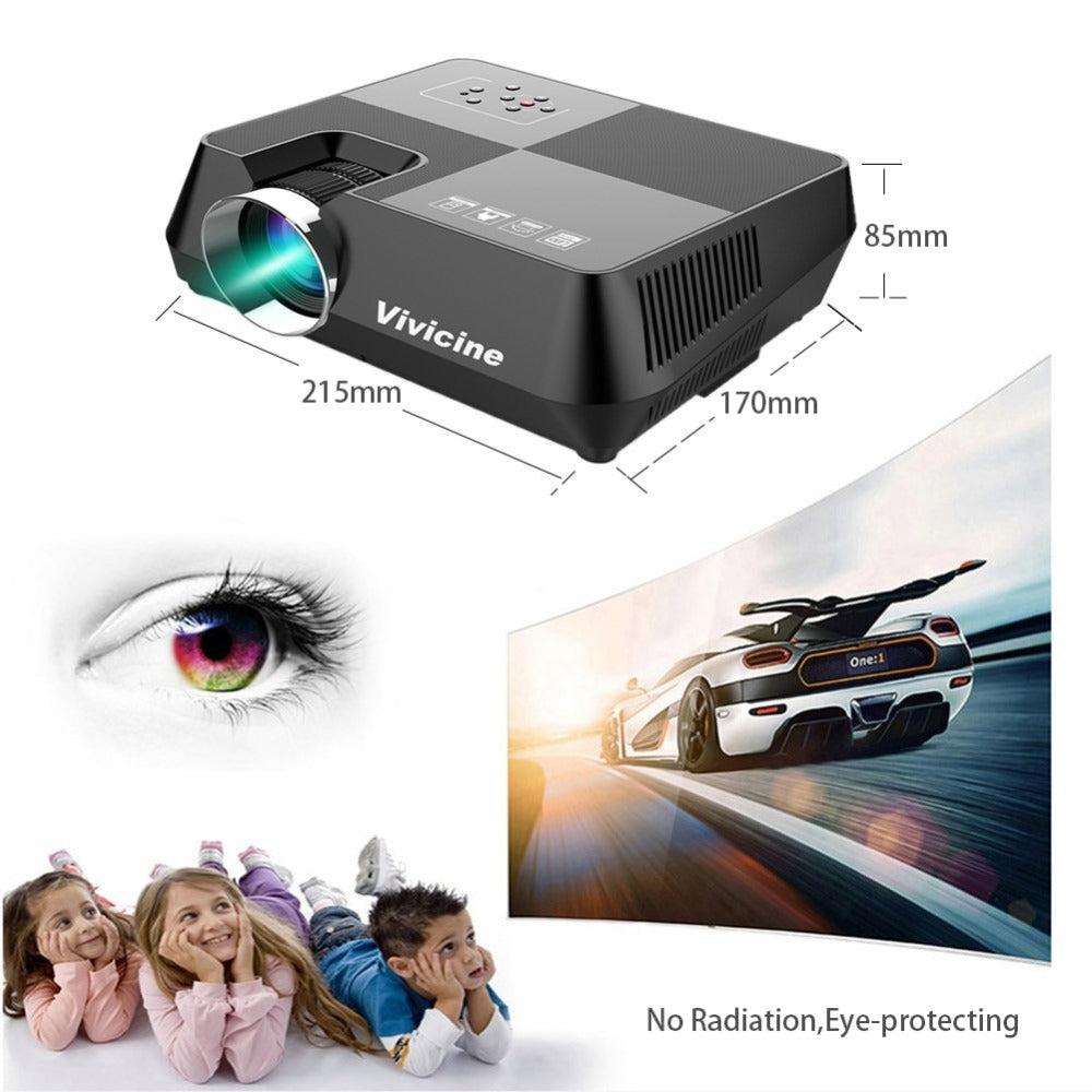 Mini LED Portable Projector for Home & Travel by HitMyNeed