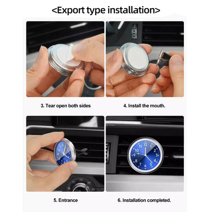 Mini Luminous Car Clock Stick-On Quartz 5 Colors by HitMyNeed