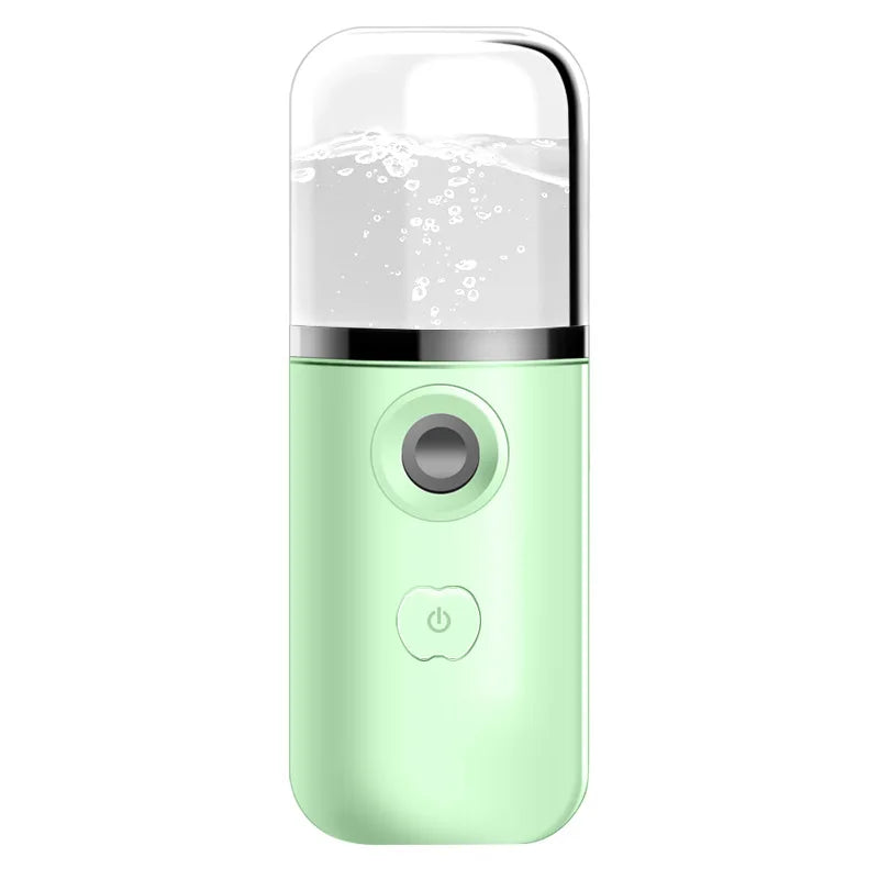 Mini Nano Facial Mister USB Rechargeable Humidifier green by HitMyNeed