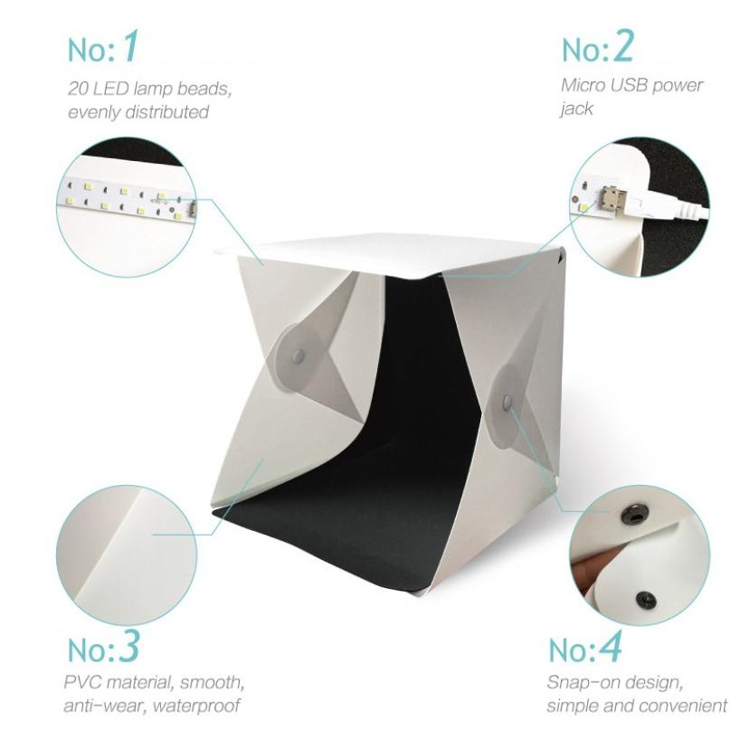 Mini Photo Studio Light Box with LED Lighting by HitMyNeed