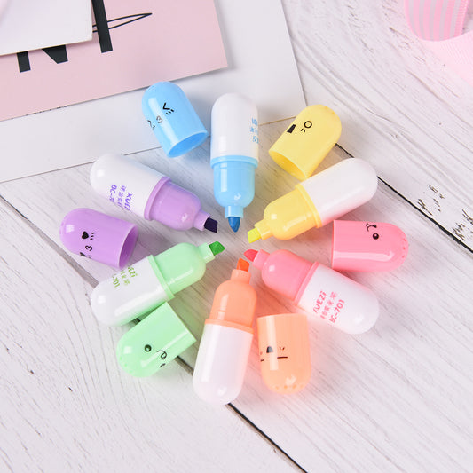 Mini Pill Highlighters Set of 6 by HitMyNeed
