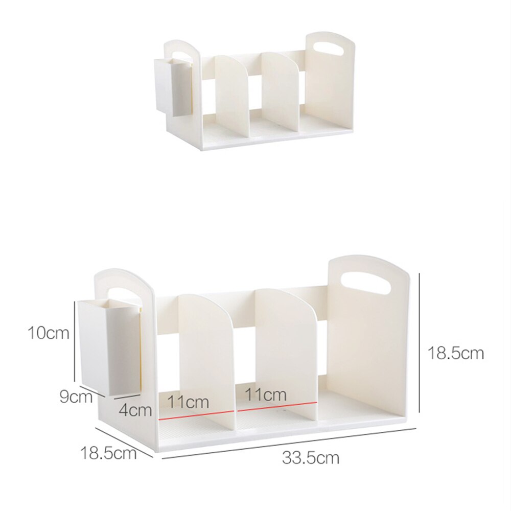 Mini Plastic Desk Bookcase with Pen Holder by HitMyNeed