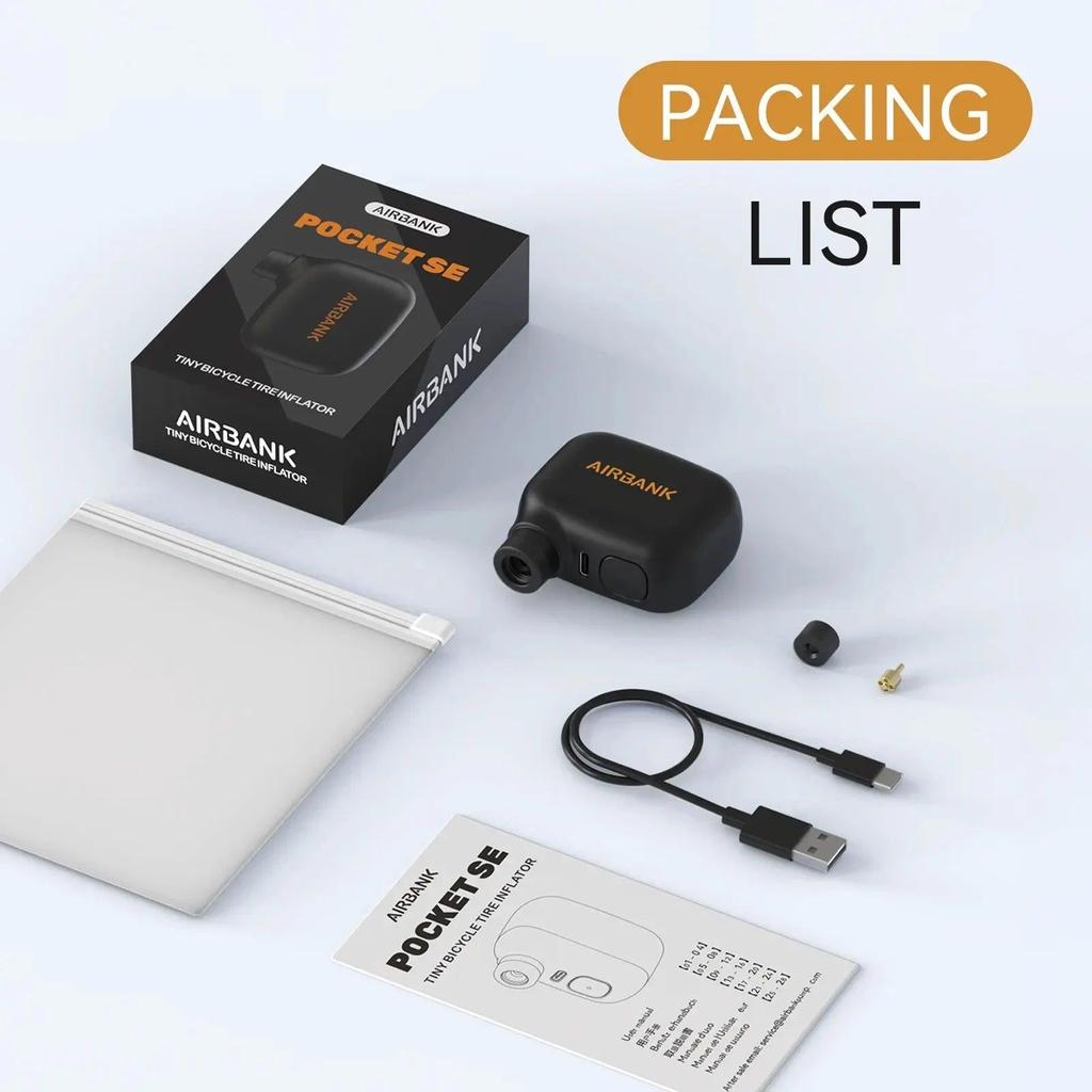 Mini Portable 100PSI USB-C Bicycle Tire Inflator by HitMyNeed