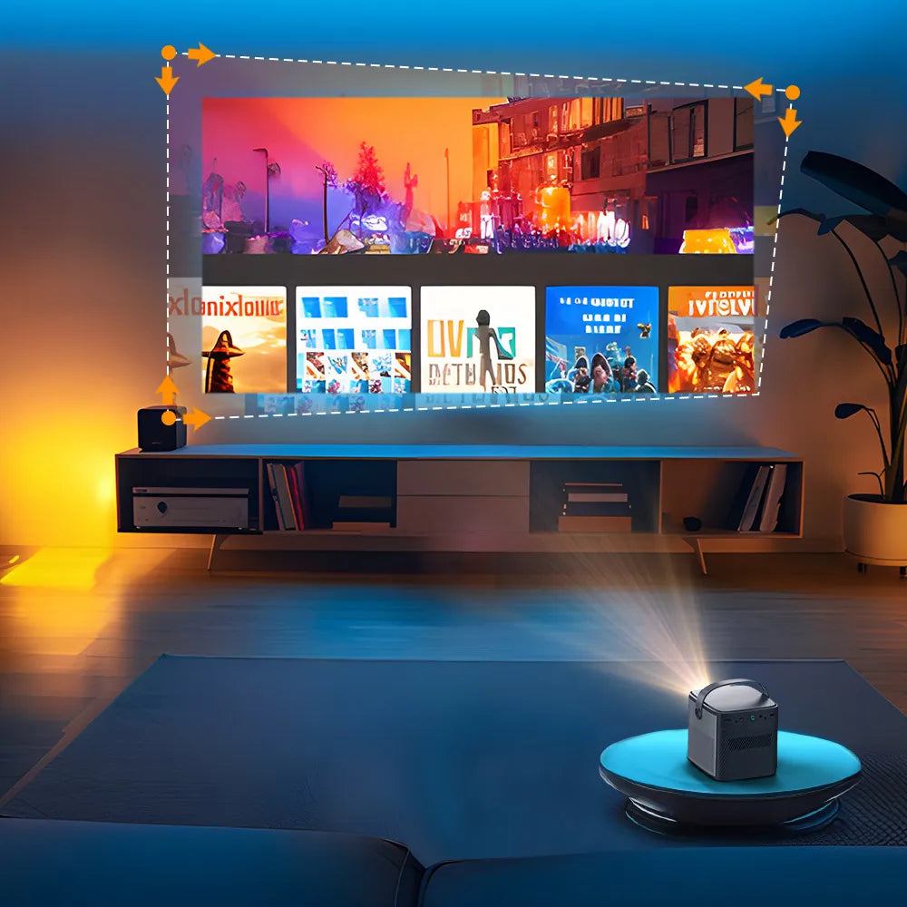 Mini Portable 1080P DLP Projector with Android 11 by HitMyNeed