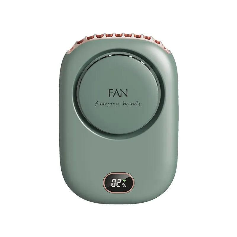Mini Portable Bladeless Rechargeable Handheld Fan green by HitMyNeed