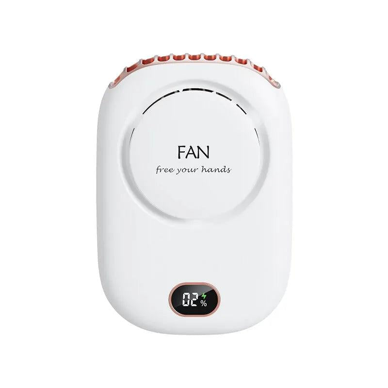 Mini Portable Bladeless Rechargeable Handheld Fan white by HitMyNeed