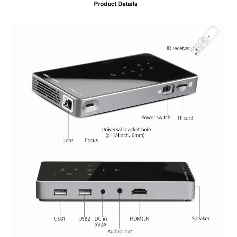 Mini Portable LED Video Projector with Battery by HitMyNeed