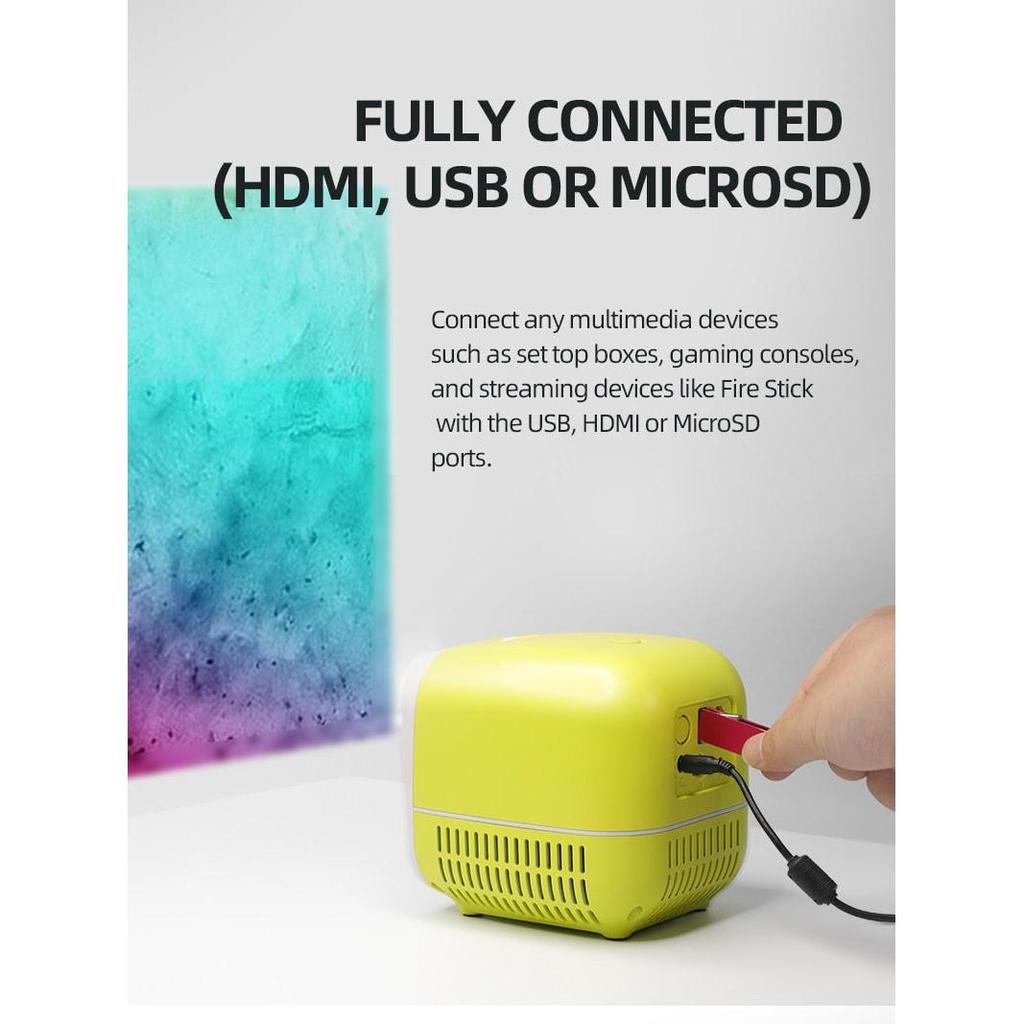 Mini Portable Movie Projector with HDMI & USB by HitMyNeed