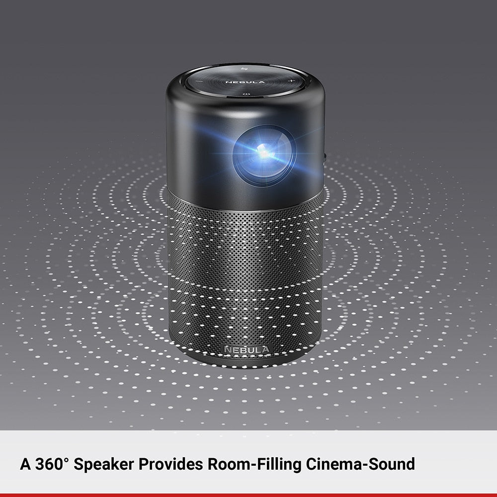 Mini Portable Projector with Built-In Speaker by HitMyNeed