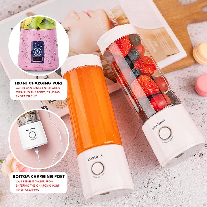 Mini Portable Rechargeable Juicer Blender 400ml by HitMyNeed