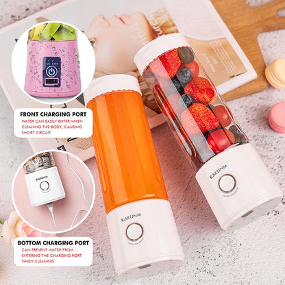 Mini Portable Rechargeable Juicer Blender 400ml by HitMyNeed