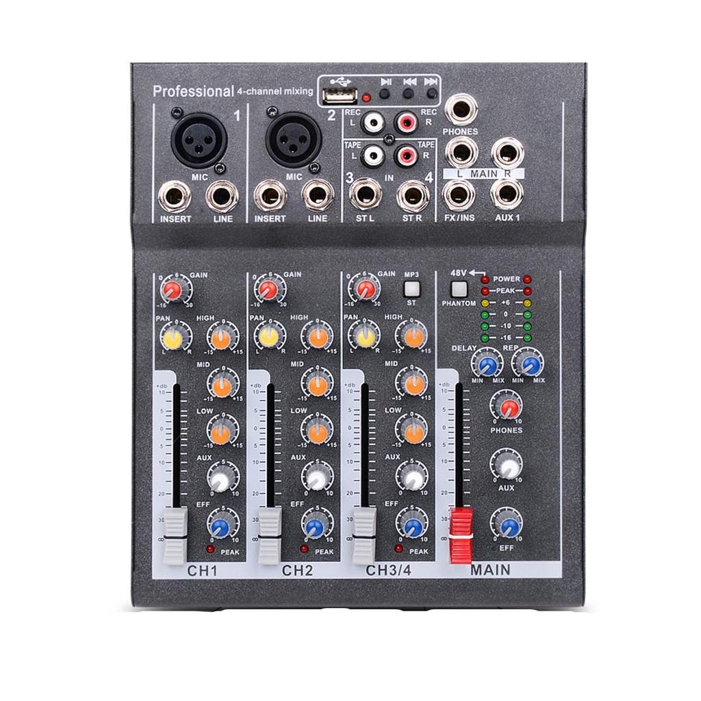 Mini Portable Sound Mixer with 3-Band EQ & USB Input by HitMyNeed