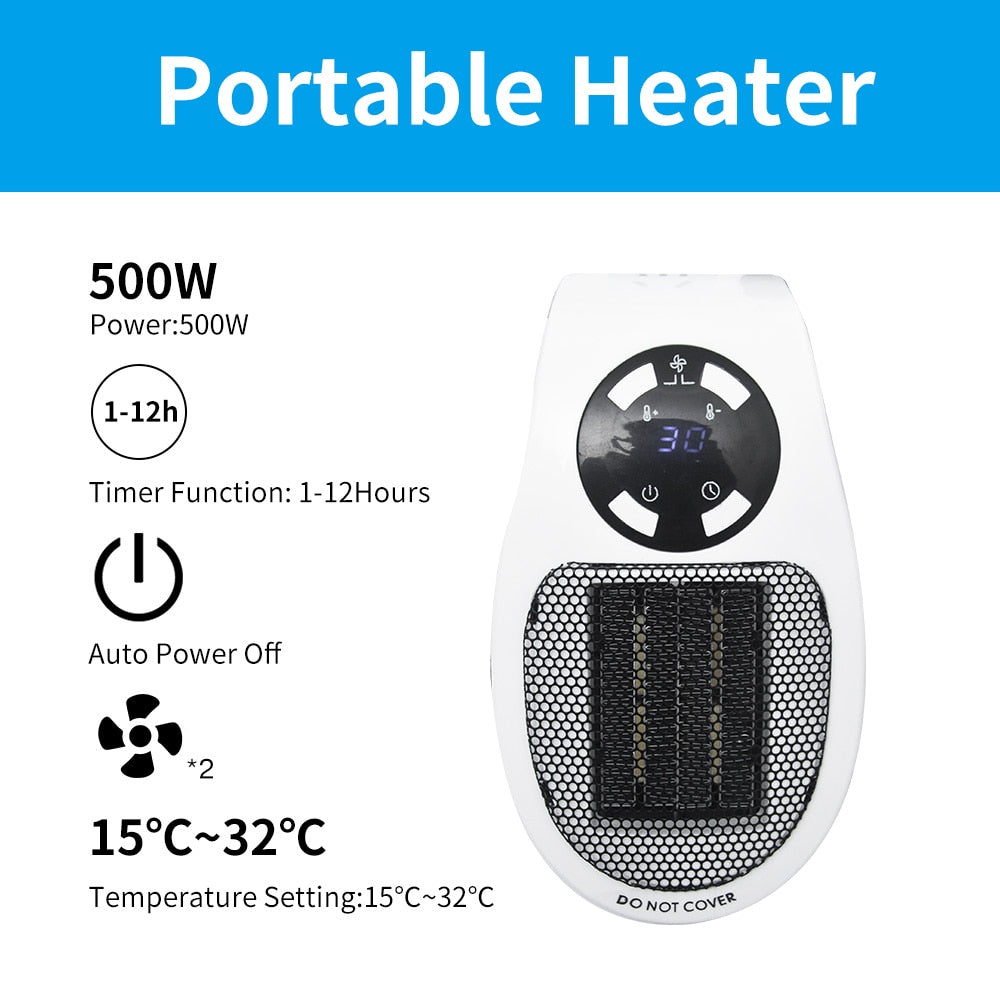Mini Portable Space Heater with Timer & Remote by HitMyNeed