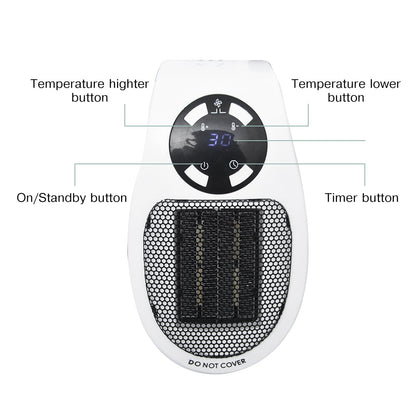 Mini Portable Space Heater with Timer & Remote by HitMyNeed