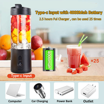 Mini Portable USB Blender with 530ml Bottle by HitMyNeed