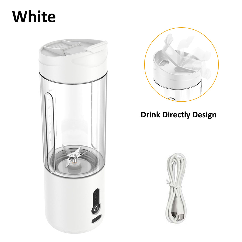 Mini Portable USB Blender with 530ml Bottle white by HitMyNeed