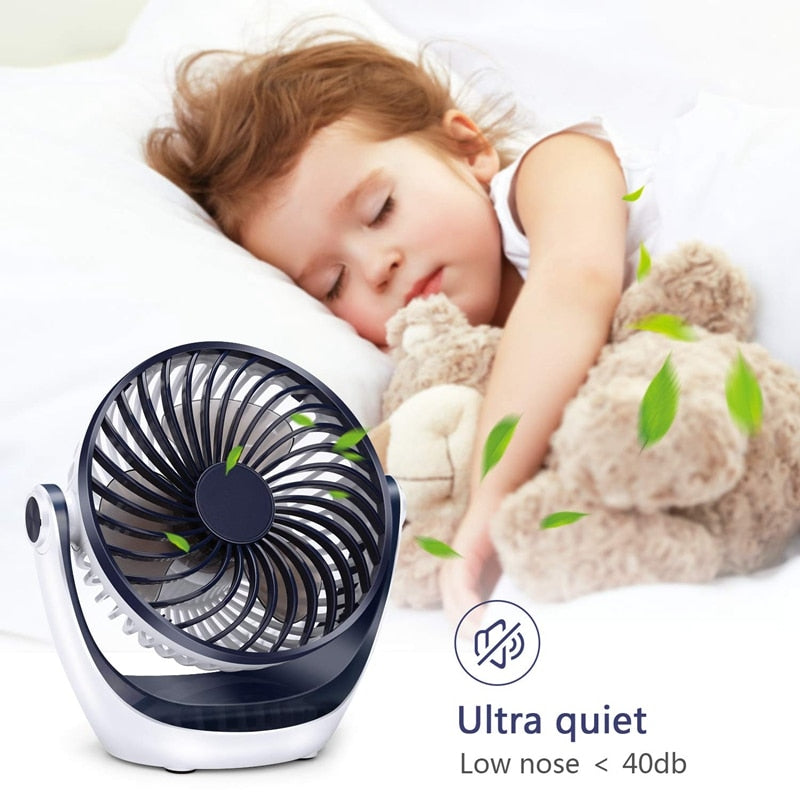 Mini Portable USB Desk Fan with 2 Speeds by HitMyNeed