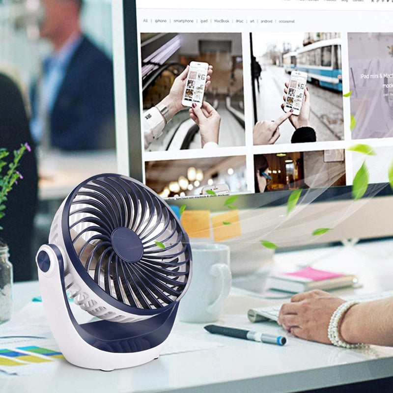 Mini Portable USB Desk Fan with 2 Speeds by HitMyNeed