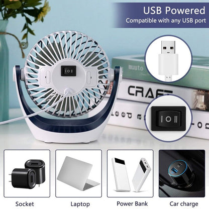 Mini Portable USB Desk Fan with 2 Speeds by HitMyNeed
