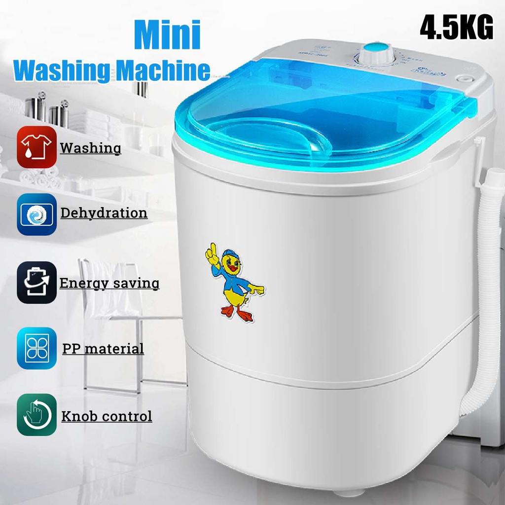 Mini Portable Washing Machine with Spin Dryer 4.5kg by HitMyNeed