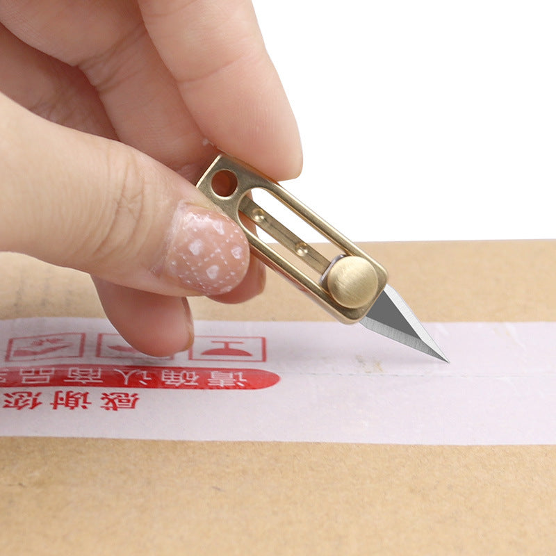 Mini Push Knife EDC Keychain Tool by HitMyNeed