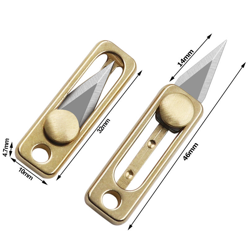 Mini Push Knife EDC Keychain Tool by HitMyNeed