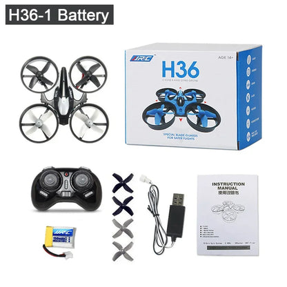 Mini RC Drone 2.4G Headless Mode Quadcopter for Kids h36-black-1battery by HitMyNeed