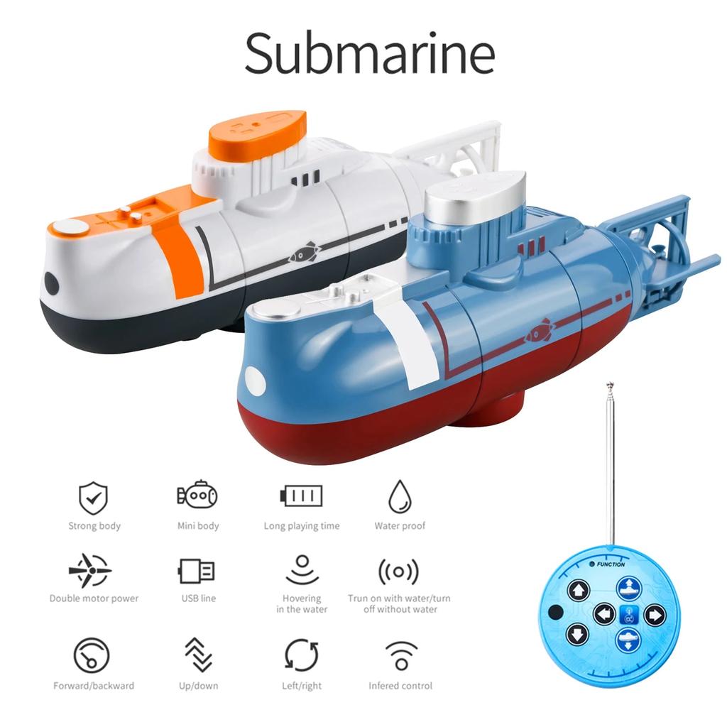 Mini RC Submarine Remote Control Diving Toy for Kids by HitMyNeed