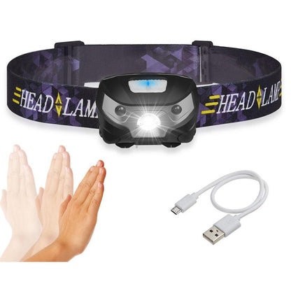 Mini Rechargeable LED Headlamp with Motion Sensor by HitMyNeed