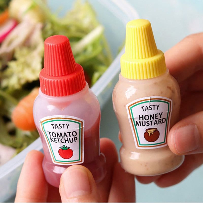 Mini Refillable Ketchup Bottles 25ml (Set of 2) by HitMyNeed