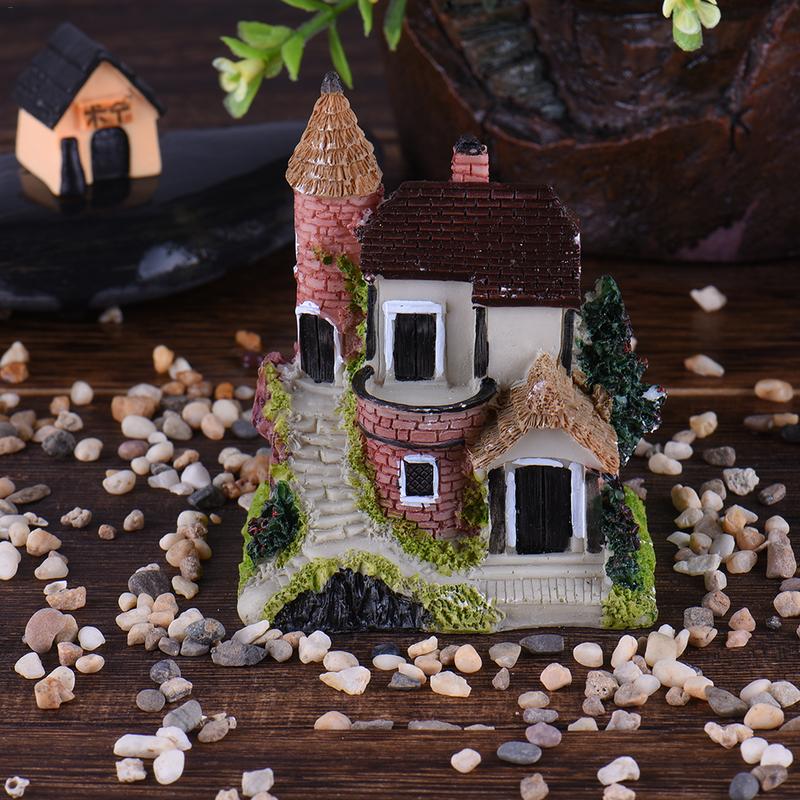 Mini Resin Garden House Fairy Ornament by HitMyNeed