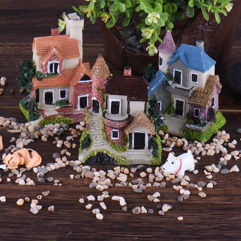 Mini Resin Garden House Fairy Ornament by HitMyNeed