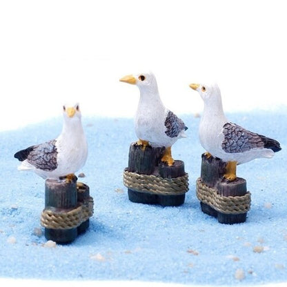 Mini Resin Seagull Ornaments Set of 3 by HitMyNeed