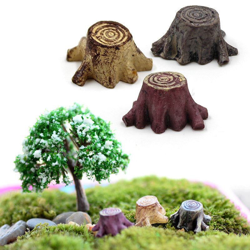 Mini Resin Tree Stump for Fairy Garden Decor by HitMyNeed